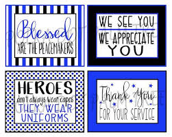 Pin On Back The Blue Personalised word art print police officer policeman woman wall art decor print, card or frame.