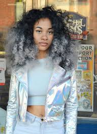 Gray Hair Platinum Hair Black Girl With Colorful Hair Black Womens Curly Hair Styles Natural Hair Styles Hair Styles 2016