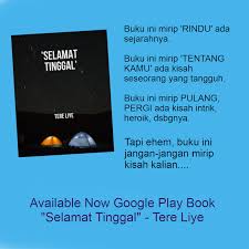 544 halaman tahun terbit : Tere Liye Buku Ini Mirip Rindu Ada Sejarahnya Buku Ini Mirip Tentang Kamu Ada Kisah Seseorang Yang Tangguh Buku Ini Mirip Pulang Pergi Ada Kisah Intrik Heroik Dsbgnya Tapi Ehem Buku