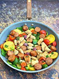 Allrecipes has more than 50 trusted chicken sausage recipes complete with ratings, reviews and cooking tips. Keto Low Carb Cajun Chicken Sausage And Vegetable Skillet