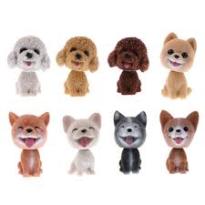 Baoblaze Sitting Up Bobbing Shaking Head Teddy Dog Puppy Bobble Head Animal Toy Car Home Decor Kid Gifts White Have A Look Nodding Dog Teddy Dog Doll Home
