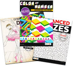 Take these anywhere you go and flex your mental focusing muscles. Amazon Com Advanced Adult Coloring Books For Relaxation Set Expert Color By Numbers Coloring Books For Adults Relaxation Toys Games