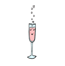 Sparkling Rose 5 Under 25 To Try Jameson Fink Champagne glass hand drawing vector illustration. sparkling rose 5 under 25 to try