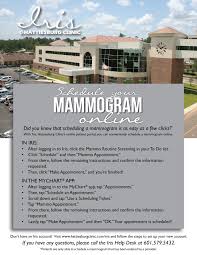 Scheduling Mammograms Through Iris Hattiesburg Clinic
