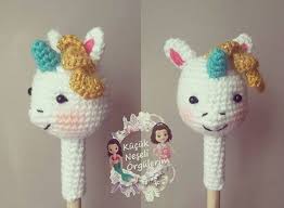 Unicorn Orgu Modelleri Ile Her Gununuz Masalsi Gecsin Bu Amigurumi Kalem Basligini Kimselere Vermek Istemeyeceksiniz Hadi Hemen Ormeye Boncuk Amigurumi Orgu