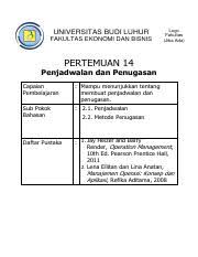 Maybe you would like to learn more about one of these? Modul Manajemen Operasional Pertemuan 14 Universitas Budi Luhur Fakultas Ekonomi Dan Bisnis Logo Fakultas Jika Ada Pertemuan 14 Penjadwalan Dan Course Hero
