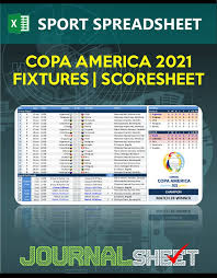 This is the overview which provides the most important informations on the competition copa américa 2021 in the season 2021. Js802 Ss Xl Copa America 2021 Fixtures Scoresheet Journalsheet