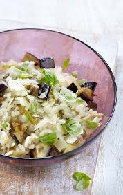 Risotto Au Citron Vert Et Aux Aubergines Grillees Geroosterd Aubergines Recepten