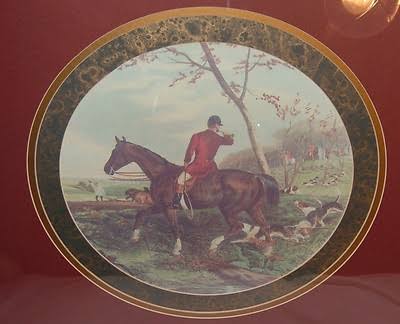 VINTAGE BOMBAY COMPANY FRAMED FOX HUNTING PRINT WITH GOLD WOOD FRAME | #471245730