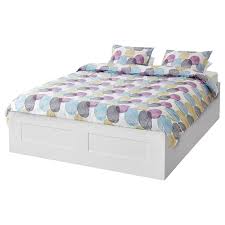 Kvitsoy Estrut Cama Acolchoada C Arrumacao Bomstad Branco 160x200 Cm Ikea Cama Con Almacenaje Camas Cajones Bajo Cama