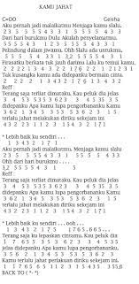 Not Angka Lagu Kamu Jahat Geisha Geisha Lagu Penjahat