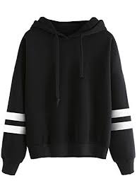 Black And White Striped Hoodie Women S Sweatyrocks Sweatshirt Girls Pullover Fleece Drop Shoulde Pullover Sweatshirts Sweatshirt Fashion Sweatshirts Women