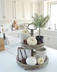 A great style choice for a transitional kitchen, white cabinetry with a dark island is a bold and tasteful addition to a kitchen of any size. 68 Cool Fall Kitchen Decor Ideas Digsdigs