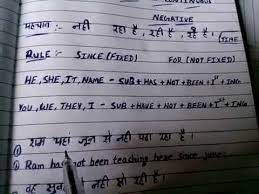 पूर्ण निरंतर वर्तमान काल ( present perfect continuous tense ). 2 Negative Present Perfect Continuous Tense In Hindi Present Perfect Continuous Tense In Hindi Youtube
