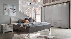 Kleiderschrank mafis schrank schlafzimmer grau und weiss. Schlafzimmer Loft Schrank Bett Nachtkommode Mit Grau Glas