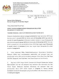 Jadual cuti sekolah sempena hari raya aidilfitri 2017 inspirasi blog. Kalender Cuti Penggal Sekolah 2018