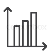Bar Chart Line Icon Outline Vector Stock Vector