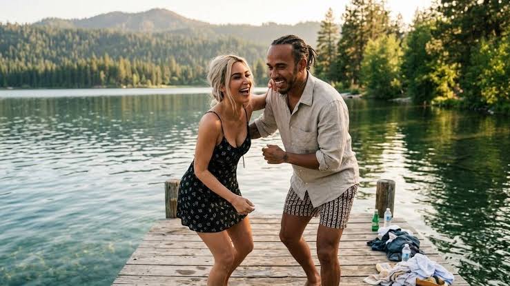 Kim Kardashian posts a fun video featuring her boyfriend Lewis Hamilton  while on a family getaway by the lake. | Zoom TV