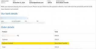 Complete your checkout with bank transfer. How To Add Direct Bank Transfer In Woocommerce Store Webnots