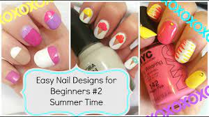 Easy Nail Art For Beginners 2 Youtubetutorial On Lancengi Beauty Channel Summer Time Nails Nail Art Summer Nail Art Diy Nail Designs Summer