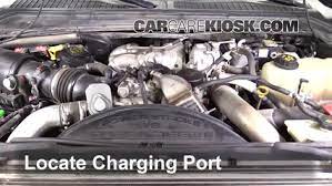 My guess is that it is hidden behind a panel or something and i would like to avoid tearing apart the apparently whoever designed this ac forgot a low pressure sensor inline and just stuck one on the fill port. How To Add Refrigerant To A 2008 2016 Ford F 250 Super Duty 2010 Ford F 250 Super Duty Xlt 6 4l V8 Turbo Diesel Standard Cab Pickup