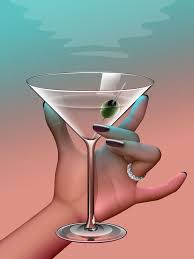 Midnight Martini Martini Cocktail Illustration Wine Pics