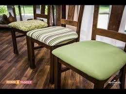 Revamp your whole dining room by reupholstering the chairs. Basic Upholstering Dining Chairs Diy By Tanya Memme As Seen On Home Family On Hallmark Channel Youtube