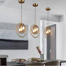 Modern Gold Glass Pendant Lamp Round Ball Mirror Ball Light Fancy Modern Pendant Light For Living Room Hanging Light Fixtures Pendant Lights Aliexpress