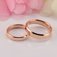 Plated Rose Gold Tungsten Gold Wedding Rings Couple Rings Lovers Gift Couple Rings Engagement Rings Couple Wedding Ring Models Gold Engagement Ring Designs