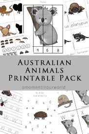 Australian Animals Printable Pack A Moment In Our World Australian Animals Australia Crafts Australia For Kids