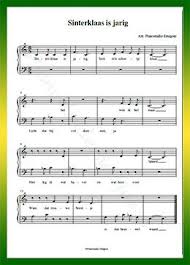 Sinterklaas Is Jarig Gratis Bladmuziek Van Kinderliedjes In Eenvoudige Zetting Voor Piano Piano Leren Spelen M Bladmuziek Piano Bladmuziek Gratis Bladmuziek