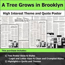 A Tree Grows In Brooklyn Visual Theme And Quote Poster For Bulletin Boards