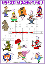 Disney crossword puzzles one of our most popular kids printable crossword puzzles! Types Of Films Esl Printable Crossword Puzzle Worksheet Printable Crossword Puzzles English Activities Movies By Genre