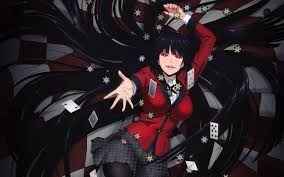 Kakegurui Jabami Yumeko Cards Black Long Hair Anime Anime Wallpaper Kawaii Anime