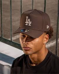 New Era Los Angeles Dodgers 9Forty A-Frame Snapback Cap In Brown/black