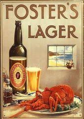 Vintage Australian Poster Fosters Larger Beer Advertising Australian Beer Beer Advertisement