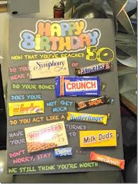 Birthday Present Ideas For Wife 35 50th Birthday Gift Ideas Diy Crafty Projects 50th Birthday Party Candy Bar Poster 50th Birthday
