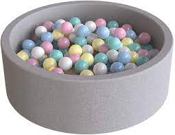 Looking for a good deal on felt balls? Amazon Com Wonder Space Deluxe Kids Round Ball Pit Premium Handmade Kiddie Balls Pool Soft Indoor Outdoor Nursery Baby Playpen Ideal Gift Play Toy For Children Toddler Infant Boys And Girls Light Grey