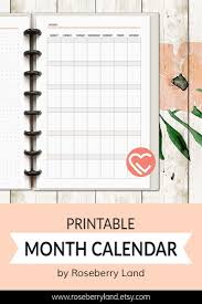 Monthly Calendar For 3 Ring Binder In 2020 Calendar Planner Pages Printable Planner Pages