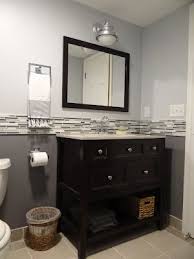 One Project At A Time Diy Blog Bathroom Backsplash Bathrooms Remodel Small Bathroom Remodel