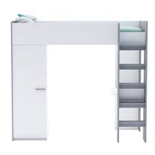 Alinea Filou Lit Mezzanine 1 Place Blanc Avec Bureau 90x200cm Pas Cher Achat Vente Lit Enfant Rueducommerce