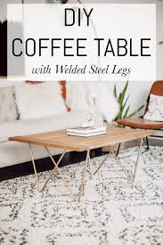 Does anyone have any tips or guides they've used for making their own hairpin legs? Diy Coffee Table With Welded Steel Legs Erin Spain