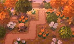 Dirt Path For Autumn Second Week Of November Best From 5 7pm Anon Requested A One Tile Width Dirt Animal Crossing New Animal Crossing Rainforest Animals