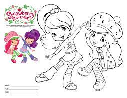 Short cake choo smile photo cartoons baby strawberry shortcake and her. Contoh Gambar Mewarnai Strawberry Shortcake And Friends Princess Kataucap