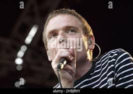 Stuart Murdoch of Belle and Sebastian performing Stock Photo