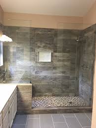 Large Tile Shower With Double Shower Heads And Bench Seat Large Shower Tile Shower Tile Double Shower Heads