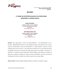 Acompanhe as notícias do internacional no ge.globo. Pdf A Teoria Da Intertextualidade E As Escrituras Definicoes E Possibilidades Felipe Masotti And Paulo Alberto Barros Leite Academia Edu