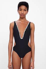 Seashell Trikini Beachwear Swimwear Woman Zara United States Zara Swimwear Zara Swimwear
