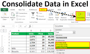 consolidate data in excel how to use consolidate data tool