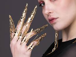 Dark Sci-fi Armor Claw Ring "spectra" Bold Full Finger Claw Rings Festival  Jewelry Witchcore, Rave Party Jewels Gothic Prom